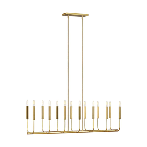 Brianna Linear Chandelier in Brass.