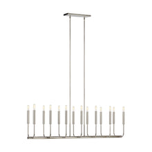 Load image into Gallery viewer, Brianna Linear Chandelier in Polished Nickel.
