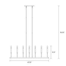 Load image into Gallery viewer, Brianna Linear Chandelier - line drawing.
