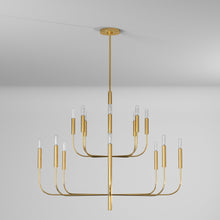 Load image into Gallery viewer, Brianna Two-Tier Chandelier in Detail.
