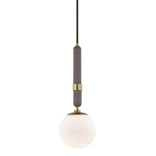 Load image into Gallery viewer, Brielle Pendant Light in Aged Brass/Small.
