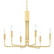 Load image into Gallery viewer, Brigitte Pendant Light in Aged Brass/6-Light.
