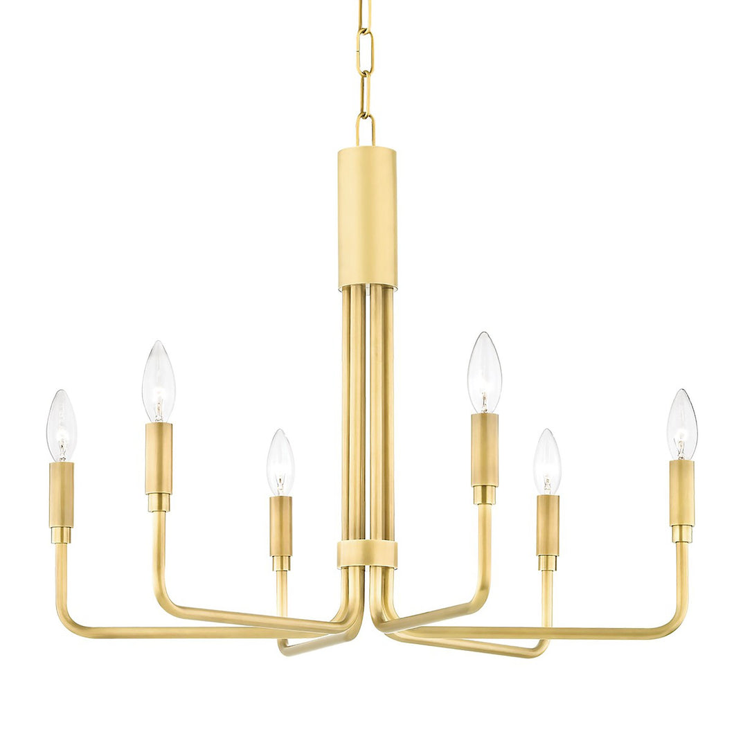 Brigitte Pendant Light in Aged Brass/6-Light.