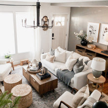 Load image into Gallery viewer, Brigitte Pendant Light in living room.
