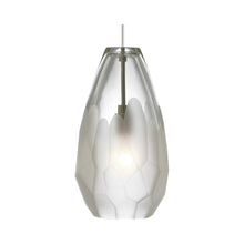 Load image into Gallery viewer, Briolette Low Voltage Pendant Light in Frost/Satin Nickel.
