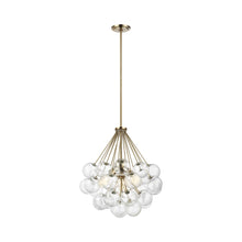 Load image into Gallery viewer, Bronzeville Multi Light Pendant Light in Satin Brass.
