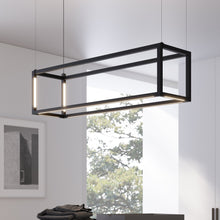 Load image into Gallery viewer, Brox 48 LED Linear Suspension Light in living room.
