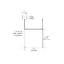 Load image into Gallery viewer, Brox Cube LED Pendant Light - line drawing.
