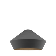 Load image into Gallery viewer, Brummel Grande Pendant Light in Charcoal Gray/Black.
