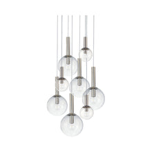 Load image into Gallery viewer, Bubbles Multi Light Pendant Light in Polished Nickel (8-Light).

