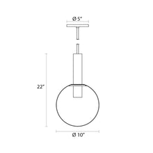 Load image into Gallery viewer, Bubbles Pendant Light - line drawing.
