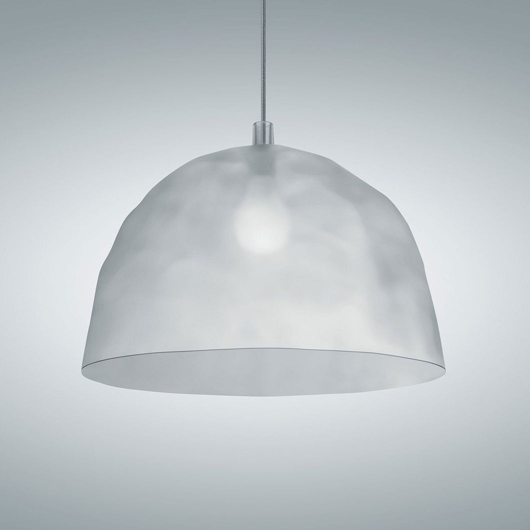 Bump LED Pendant Light in Transparent Frost.