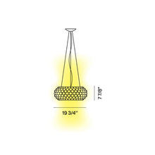 Load image into Gallery viewer, Caboche Plus Pendant Light - line drawing.
