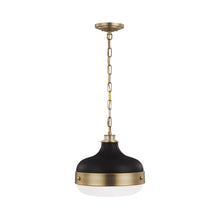Load image into Gallery viewer, Cadence Pendant Light in Dark Antique Brass/Matte Black.
