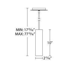 Load image into Gallery viewer, Caliber Indoor/Outdoor LED Pendant Light - line drawing.

