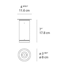 Load image into Gallery viewer, Calumet Outdoor LED Ceiling Light - line drawing.
