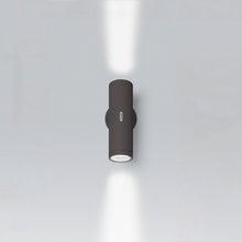Load image into Gallery viewer, Calumet Outdoor LED Wall Light in Anthracite Grey/Small/Up + Downlight (3000K).
