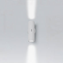 Load image into Gallery viewer, Calumet Outdoor LED Wall Light in White Ral9002/Small/Up + Downlight (3000K).
