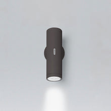 Load image into Gallery viewer, Calumet Outdoor LED Wall Light in Anthracite Grey/Large/Uplight (3000K).
