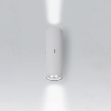 Load image into Gallery viewer, Calumet Outdoor LED Wall Light in White Ral9002/Large/Up + Downlight (3000K).
