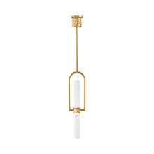 Load image into Gallery viewer, Calumn LED Pendant Light in Natural Brass.

