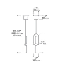 Load image into Gallery viewer, Calumn LED Pendant Light - line drawing.

