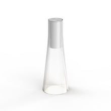 Load image into Gallery viewer, Candel LED Table Lamp in Silver/Clear.
