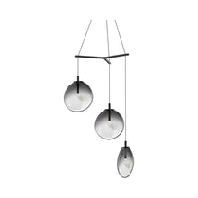 Load image into Gallery viewer, Cantina 3-Light Tri-Spreader LED Pendant Light in Smoke Fade/Medium.
