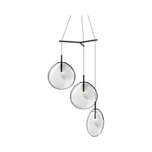 Load image into Gallery viewer, Cantina 3-Light Tri-Spreader LED Pendant Light in Clear/Large.
