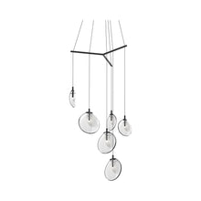 Load image into Gallery viewer, Cantina Tri-Spreader LED Pendant Light in Clear (6-Light).
