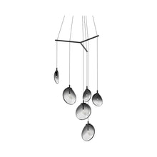 Load image into Gallery viewer, Cantina Tri-Spreader LED Pendant Light in Smoke Fade (6-Light).
