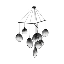 Load image into Gallery viewer, Cantina Tri-Spreader LED Pendant Light in Smoke Fade (9-Light).
