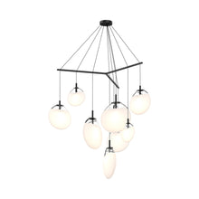 Load image into Gallery viewer, Cantina Tri-Spreader LED Pendant Light in Clear/White (9-Light).
