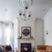 Load image into Gallery viewer, Carrie Chandelier in living room.
