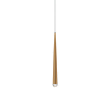 Load image into Gallery viewer, Cascade Crystal LED Pendant Light in Small/Aged Brass.
