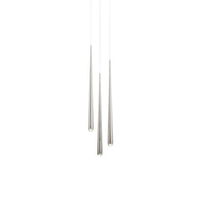 Load image into Gallery viewer, Cascade Crystal Round LED Chandelier in 3-Light/Polished Nickel.

