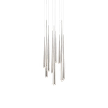 Load image into Gallery viewer, Cascade Crystal Round LED Chandelier in 9-Light/Polished Nickel.
