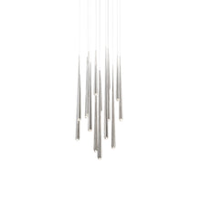 Load image into Gallery viewer, Cascade Crystal Round LED Chandelier in 15-Light/Polished Nickel.
