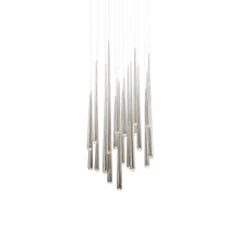 Load image into Gallery viewer, Cascade Crystal Round LED Chandelier in 21-Light/Polished Nickel.
