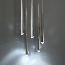 Load image into Gallery viewer, Cascade Crystal Round LED Chandelier in Detail.
