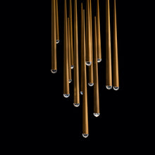 Load image into Gallery viewer, Cascade Crystal Round LED Chandelier in Detail.
