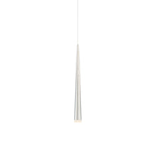 Load image into Gallery viewer, Cascade Etched Glass LED Pendant Light in Small/Polished Nickel.
