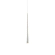 Load image into Gallery viewer, Cascade Etched Glass LED Pendant Light in Medium/Polished Nickel.
