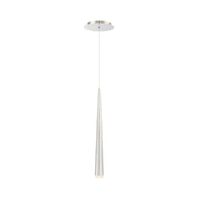 Load image into Gallery viewer, Cascade Etched Glass LED Pendant Light in Detail.

