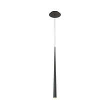 Load image into Gallery viewer, Cascade Etched Glass LED Pendant Light in Detail.
