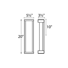 Load image into Gallery viewer, Case Outdoor LED Wall Light - line drawing.
