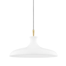 Load image into Gallery viewer, Cassidy Pendant Light in Aged Brass / Soft Off White/Large.
