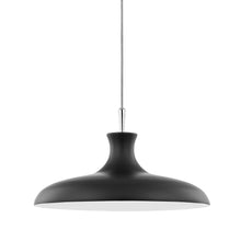 Load image into Gallery viewer, Cassidy Pendant Light in Polished Nickel / Black/Large.
