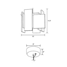Load image into Gallery viewer, Abeo LED Pendant Light - line drawing.
