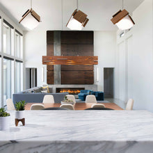Load image into Gallery viewer, Aeris LED Linear Pendant Light in living room.
